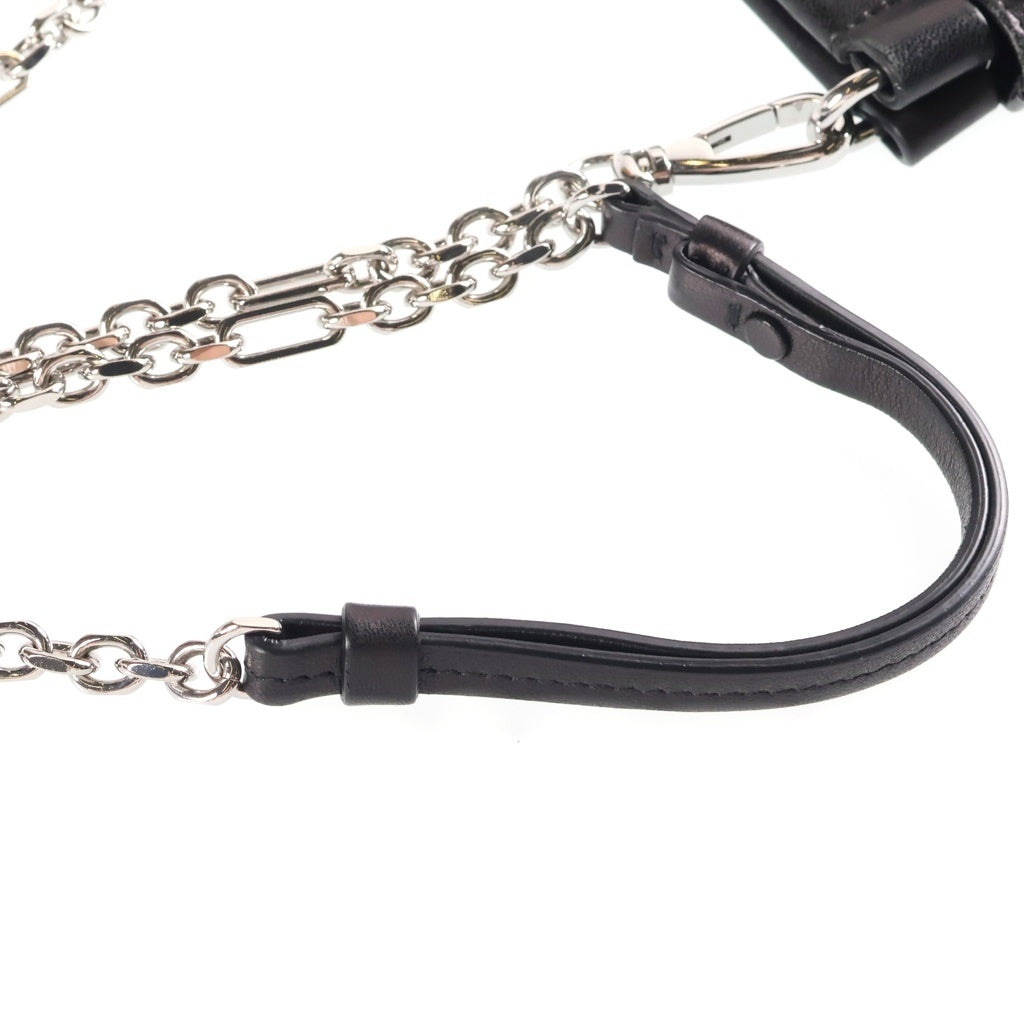 Maison Margiela(メゾンマルジェラ) GRAM SLAM グラムスラム チェーン レザーショルダーバッグ ミニバッグ ブラック S56WF0161 レディース