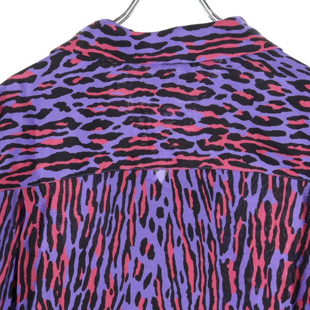 WACKO MARIA(ワコマリア) 26SS HAWAIIAN SHIRT S/S TYPE-4 レオパード レーヨン オープンカラーハワイアンシャツ パープル 26SS-WMS-HI06