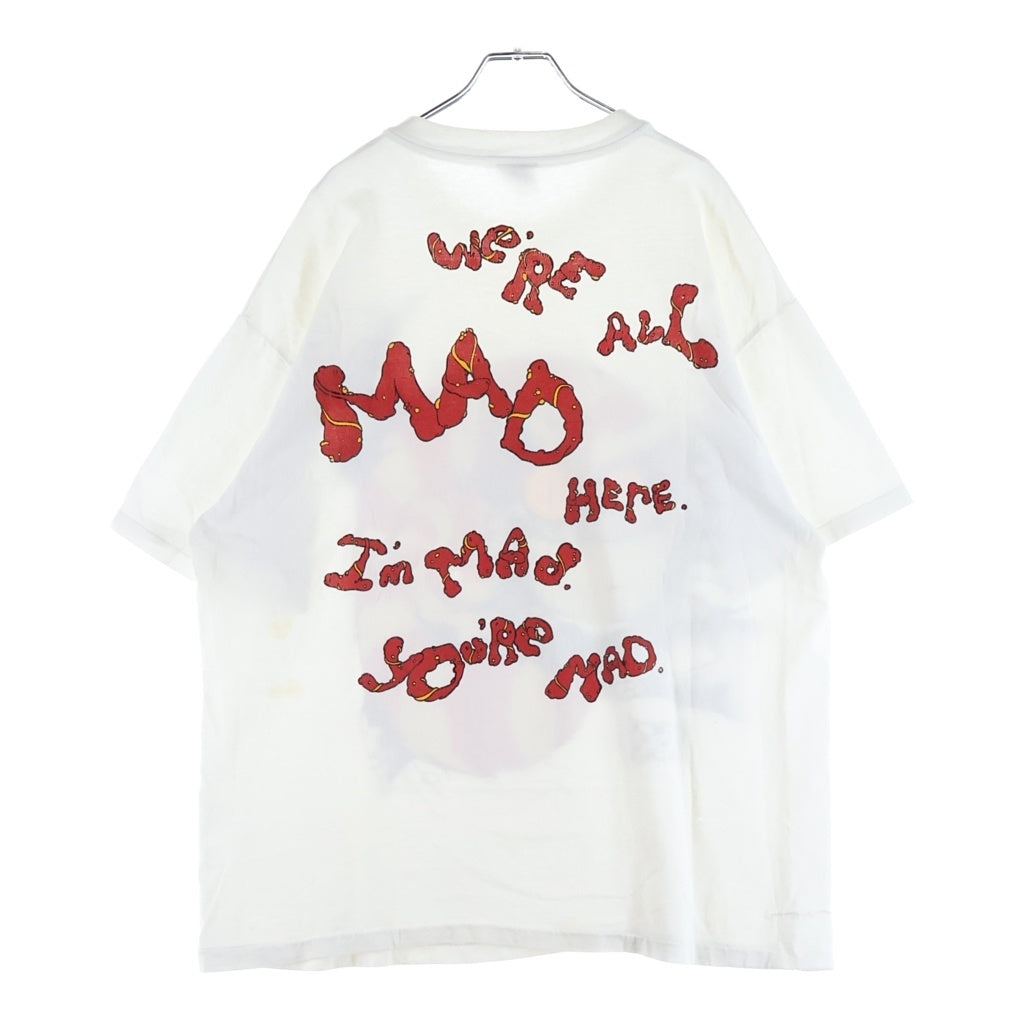 VINTAGE(ヴィンテージ) 90S VINTAGE ALICE IN WONDERLAND CHESHIRE CAT ANDZIA ヴィンテージ 不思議の国のアリス チェシャ猫 両面プリントTシャツ 半袖クルーネックカットソー ホワイト