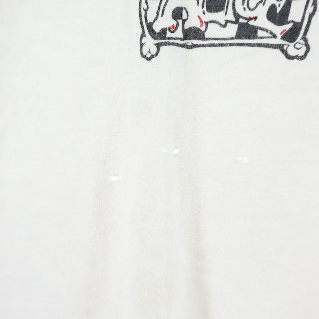 VINTAGE(ヴィンテージ) 90S VINTAGE ALICE IN WONDERLAND CHESHIRE CAT ANDZIA ヴィンテージ 不思議の国のアリス チェシャ猫 両面プリントTシャツ 半袖クルーネックカットソー ホワイト