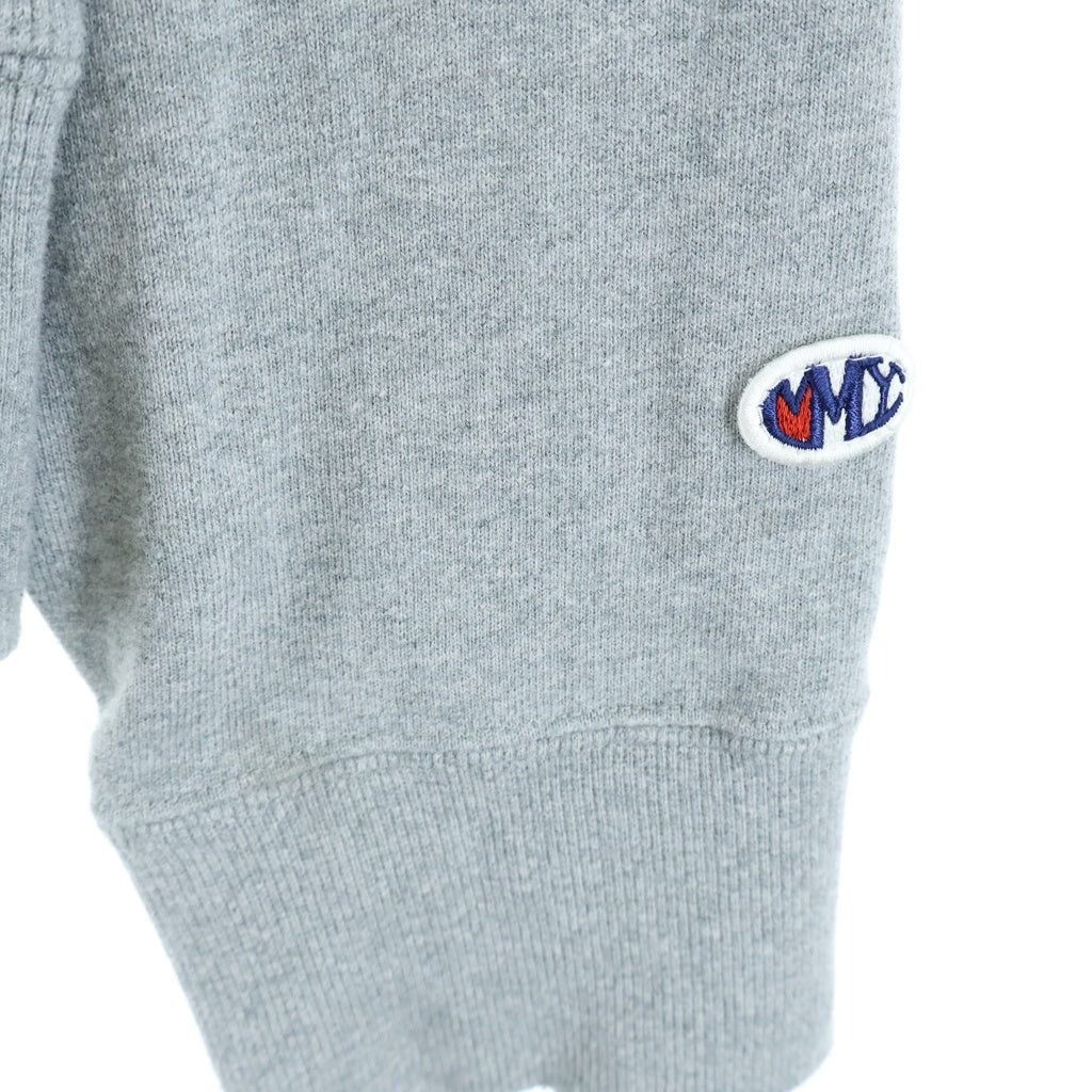 MAISON MIHARAYASUHIRO(メゾンミハラヤスヒロ) 23AW DISTRESSED HOODIE フロントスマイルプリント ダメージ加工 プルオーバースウェットパーカー フーディー グレー J11HD512
