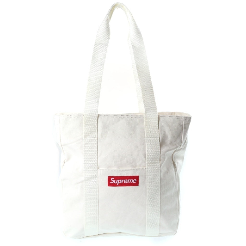 SUPREME(シュプリーム) 20AW Canvas Tote ボックスロゴ キャンバス トートバッグ ホワイト