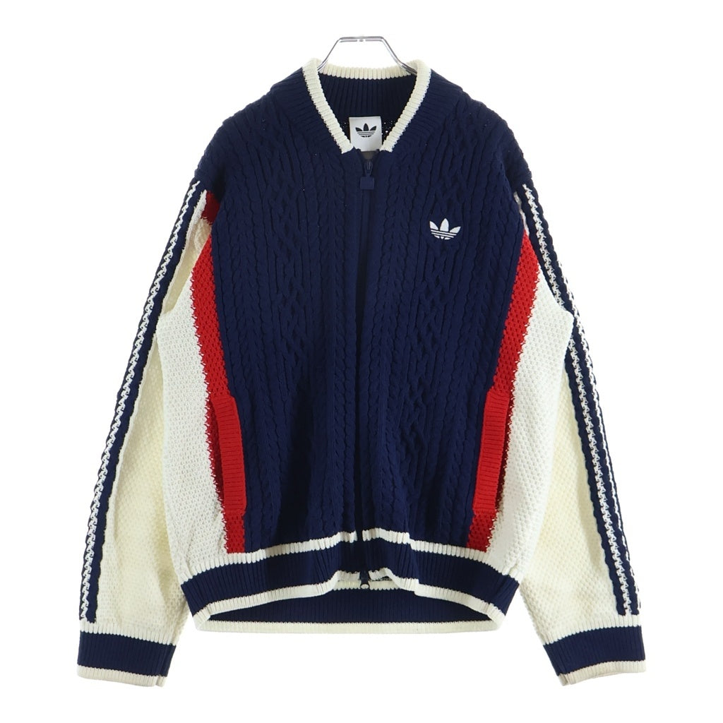 adidas(アディダス) RETRO REMIX CARDIGAN レトロ リミックス ジップアップニットカーディガン ネイビー KS5438