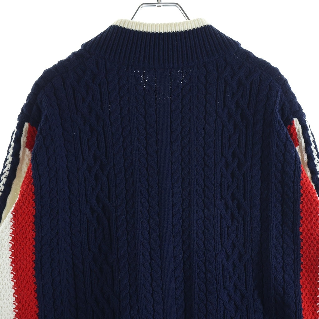 adidas(アディダス) RETRO REMIX CARDIGAN レトロ リミックス ジップアップニットカーディガン ネイビー KS5438