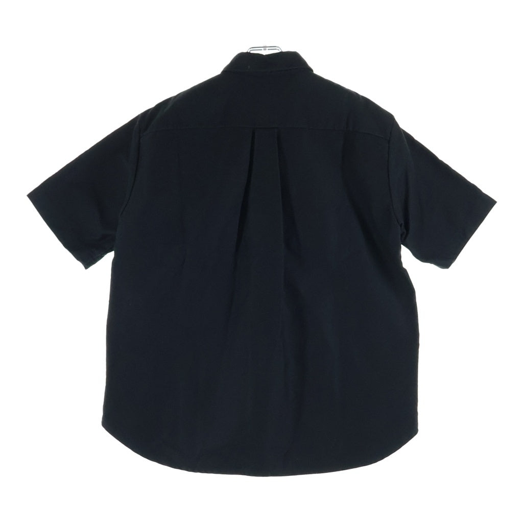 Sacai(サカイ) 24SS MOLESKIN SHIRT モールスキン 半袖シャツ ブラック 24-03309M