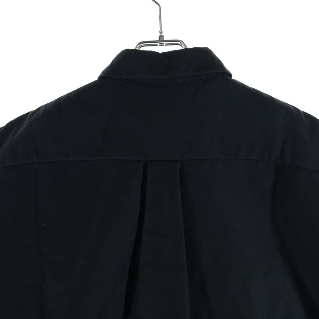 Sacai(サカイ) 24SS MOLESKIN SHIRT モールスキン 半袖シャツ ブラック 24-03309M