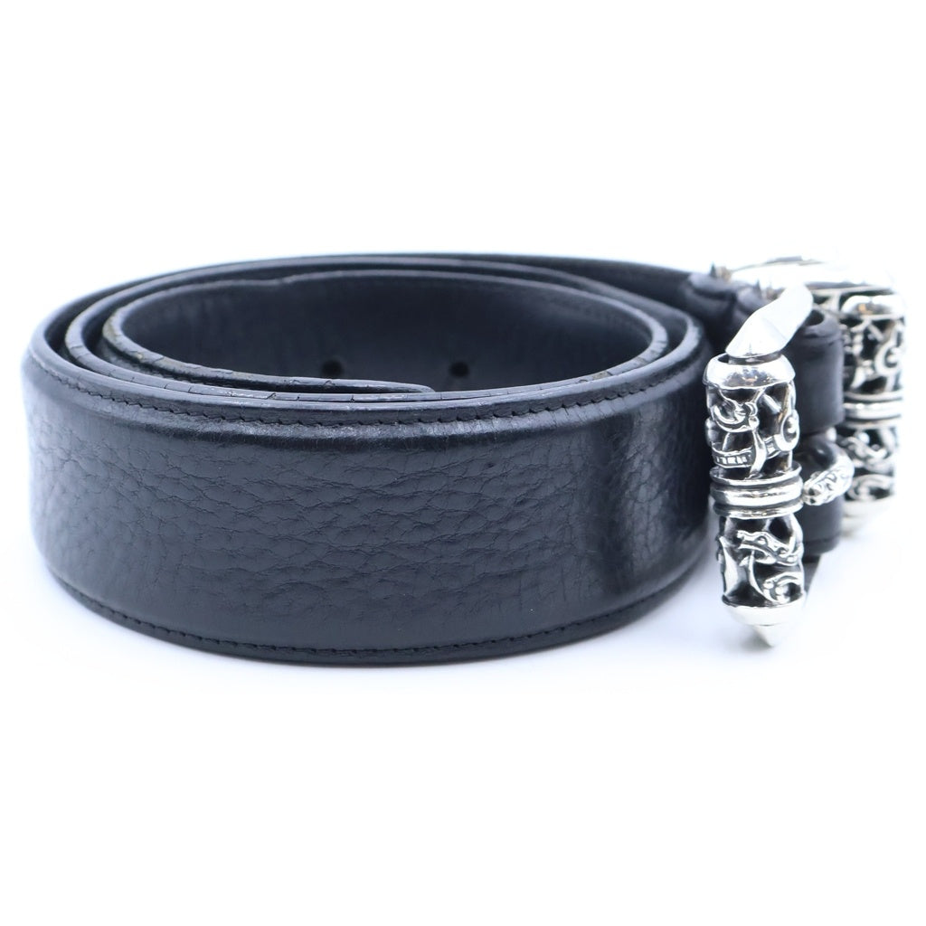 CHROME HEARTS(クロムハーツ) BLT CLT ROLLER 3PC 3PCケルティックローラー レザーベルト ブラック/シルバー