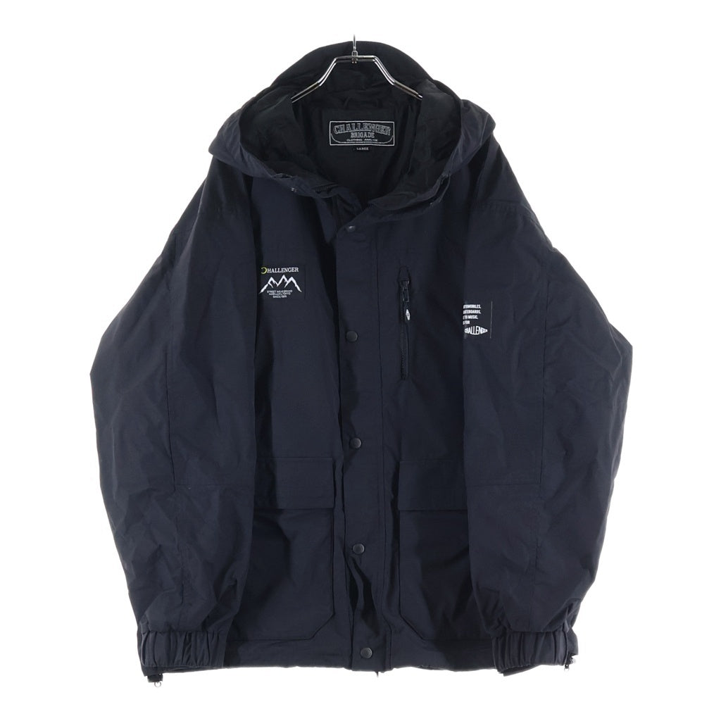 CHALLENGER(チャレンジャー) 22AW NYLON FIELD JACKET ナイロンフィールドジャケット ジップアップフーデッドジャケット ブラック CLG-JK 022-013