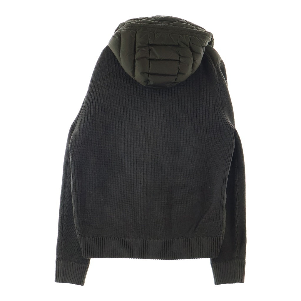 MONCLER(モンクレール) 19AW MAGLIONE TRICOT CARDIGAN ニット切り替え フーデッドダウンジャケット カーキ E20919402800