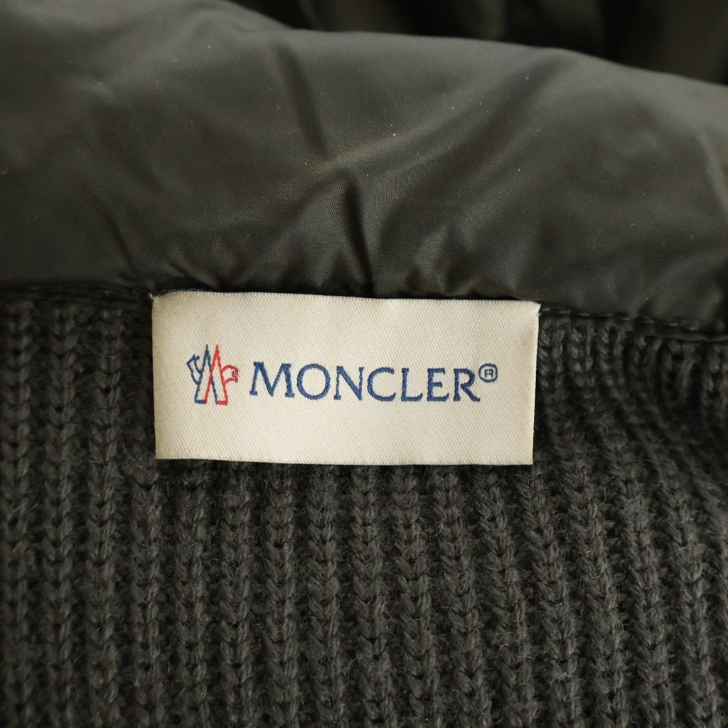 MONCLER(モンクレール) 19AW MAGLIONE TRICOT CARDIGAN ニット切り替え フーデッドダウンジャケット カーキ E20919402800