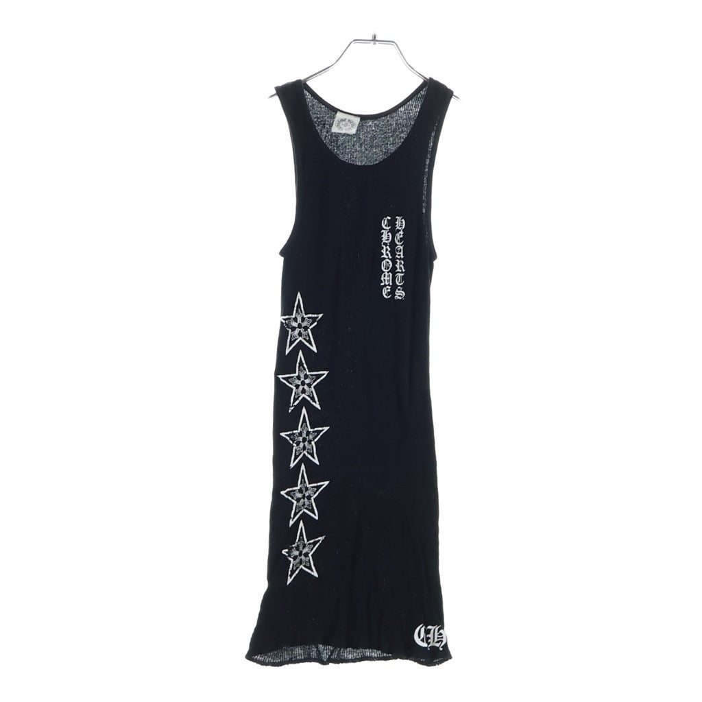 CHROME HEARTS(クロムハーツ) CH STR TANK CHスター ロゴプリント ノースリーブカットソー タンクトップ ブラック