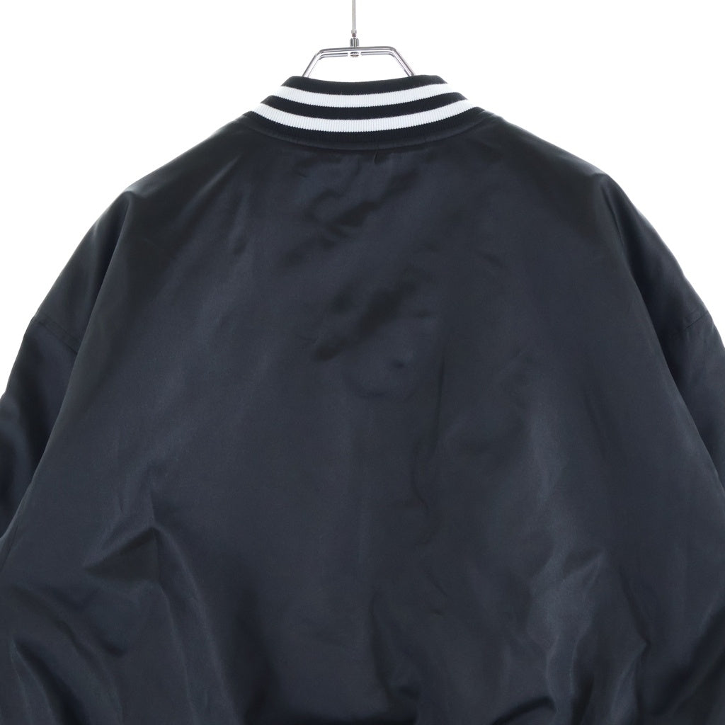 SUPREME(シュプリーム) 26SS ×Champion Satin Varsity Jacket チャンピオン サテン ヴァーシティ ジャケット ブルゾン ブラック