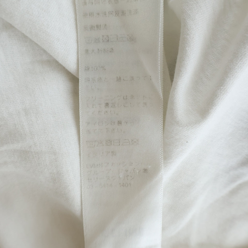 CELINE(セリーヌ) コットンジャージー フロントロゴプリント クルーネック半袖Tシャツ カットソー ホワイト 2X681671Q