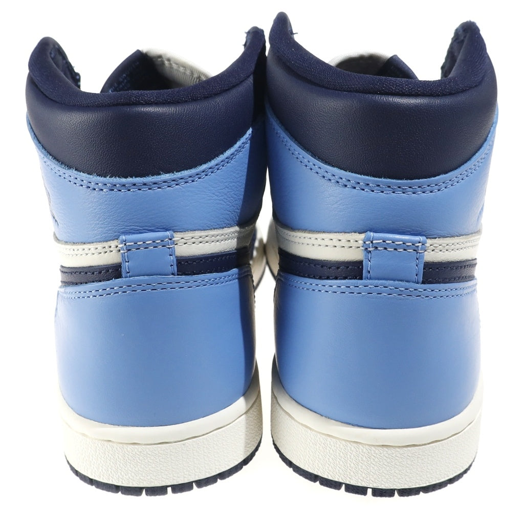 NIKE(ナイキ) AIR JORDAN 1 RETRO HIGH OG OBSIDIAN UNIVERSITY BLUE エアジョーダン1 レトロ オブシディアン ハイカットスニーカー ホワイト/ブルー US7.5/25.5cm 555088-140