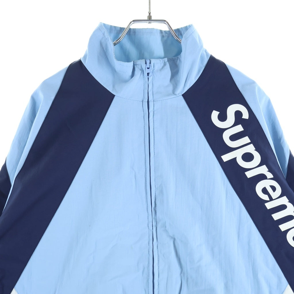 SUPREME(シュプリーム) 20SS Paneled Track Jacket パネルド ロゴプリント ナイロントラックジャケット ブルー