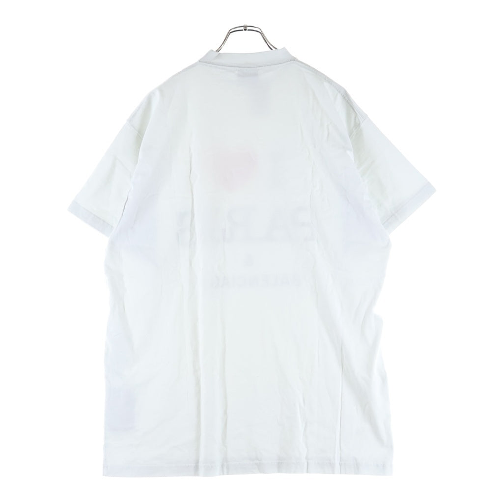 BALENCIAGA(バレンシアガ) I LOVE PARISプリント オーバーサイズ クルーネック半袖Tシャツ カットソー ホワイト 787349