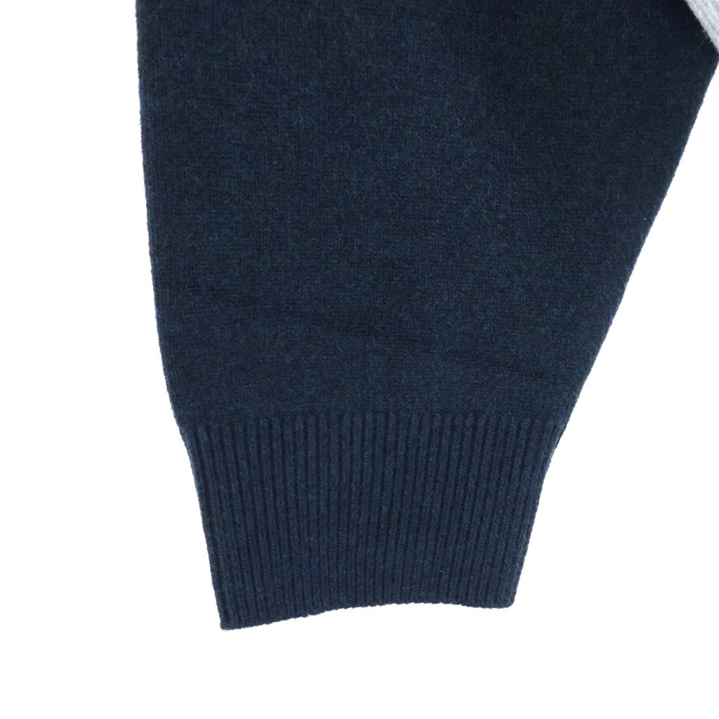 WTAPS(ダブルタップス) 26AW IAN SWEATER / NYCO ラグランスウェットトレーナー グレー/ネイビー 262FZDT-KNM02