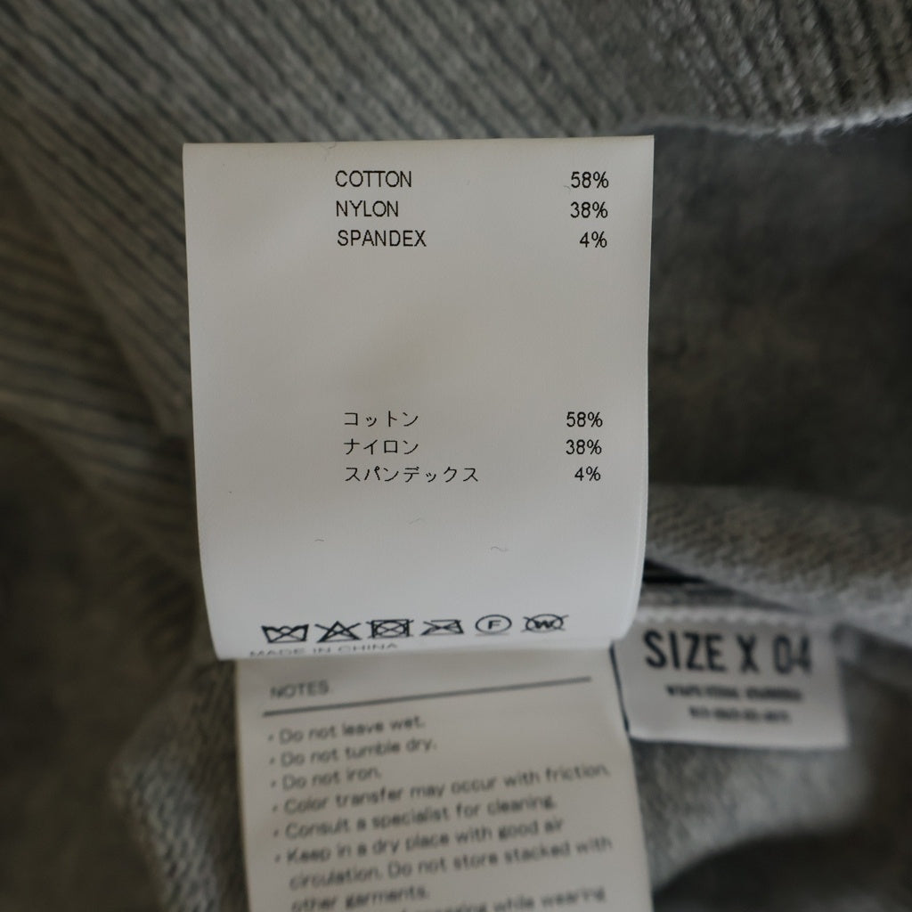 WTAPS(ダブルタップス) 26AW IAN SWEATER / NYCO ラグランスウェットトレーナー グレー/ネイビー 262FZDT-KNM02