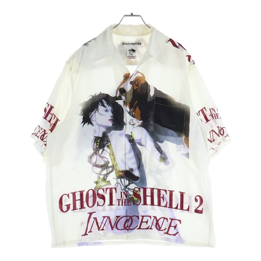WACKO MARIA(ワコマリア) 24SS GHOST IN THE SHELL 2 INNOCENCE HAWAIIAN SHIRT 攻殻機動隊 プリント レーヨン開襟半袖シャツ ホワイト
