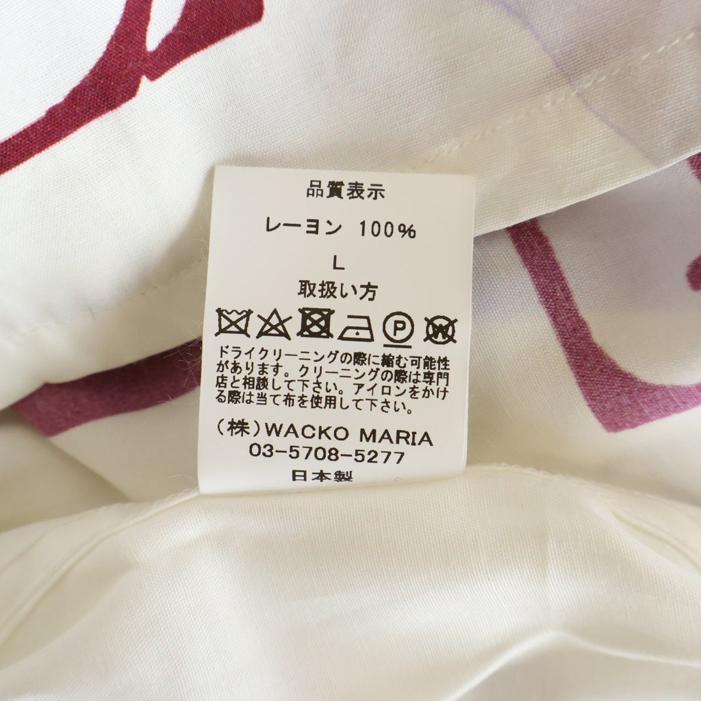 WACKO MARIA(ワコマリア) 24SS GHOST IN THE SHELL 2 INNOCENCE HAWAIIAN SHIRT 攻殻機動隊 プリント レーヨン開襟半袖シャツ ホワイト