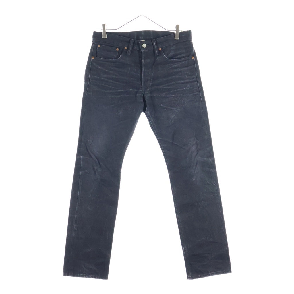 RRL(ダブルアールエル) コットン スリムフィット スキニーデニムパンツ ブラック 782504838004