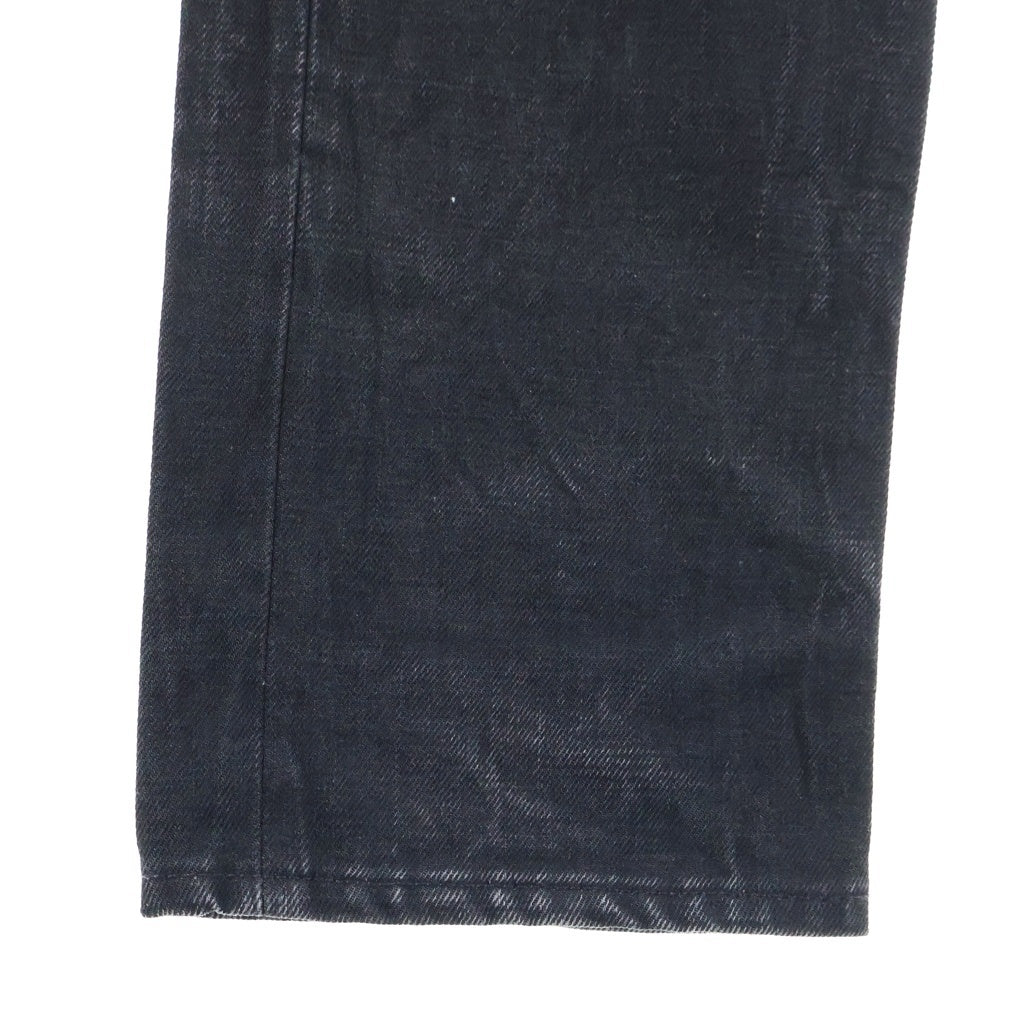 RRL(ダブルアールエル) コットン スリムフィット スキニーデニムパンツ ブラック 782504838004