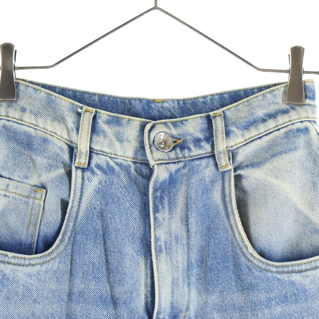 Maison Margiela(メゾンマルジェラ) 21AW スラッシュディティール ワイドデニムパンツ レディース インディゴ S51LA0051