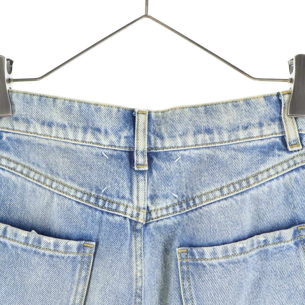 Maison Margiela(メゾンマルジェラ) 21AW スラッシュディティール ワイドデニムパンツ レディース インディゴ S51LA0051