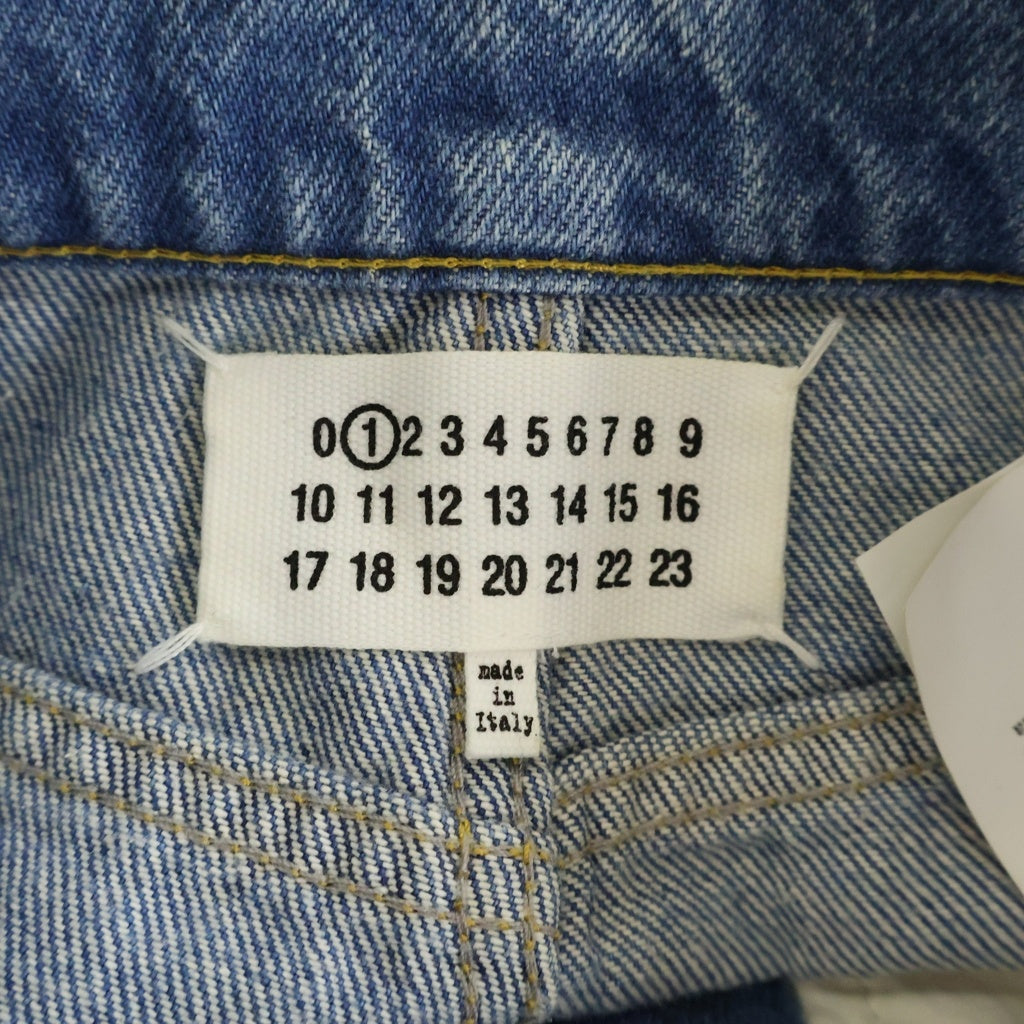 Maison Margiela(メゾンマルジェラ) 21AW スラッシュディティール ワイドデニムパンツ レディース インディゴ S51LA0051