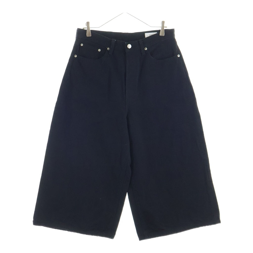 HYKE(ハイク) 26SS TWILL SHORTS ボタンフライ ツイルデニムショーツ ハーフパンツ レディース ブラック 13385