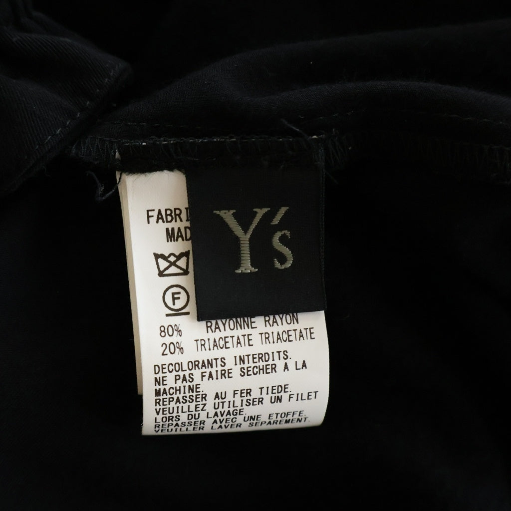 Y's(ワイズ) VISCOSE TRIACETATE BLEND SAROUEL PANTS ビスコース トリアセテート ブレンド サルエルパンツ レディース ブラック YW-P19-200