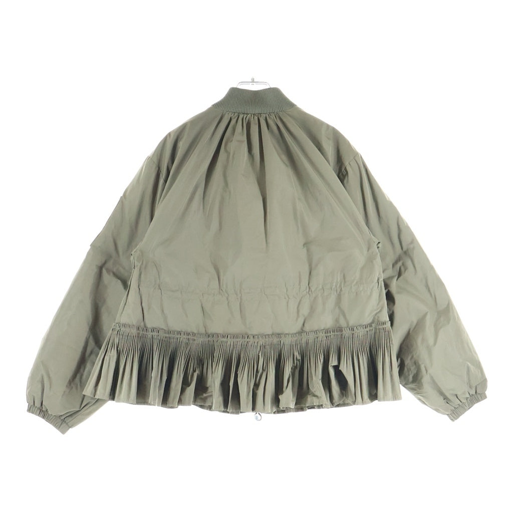 MONCLER(モンクレール) 21SS MIRAC ミラク フリル付きボンバーダウンジャケット レディース カーキ G10931A53G10