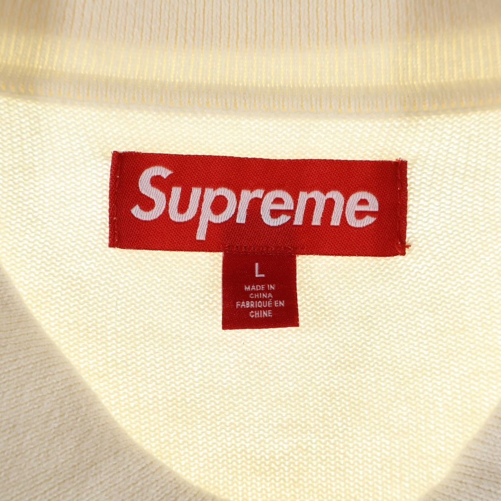 SUPREME(シュプリーム) 24SS Plaid Knit S/S Polo プレイド ニット半袖ポロシャツ アイボリー
