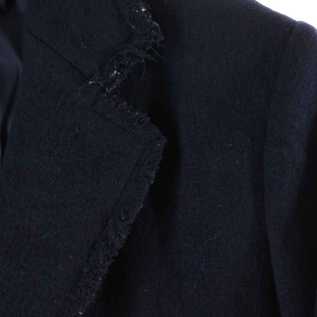 tricot COMME des GARCONS(トリコ コム デ ギャルソン) 04AW AD2004 ウール スナップボタン シングルテーラードジャケット レディース ネイビー TN-J027