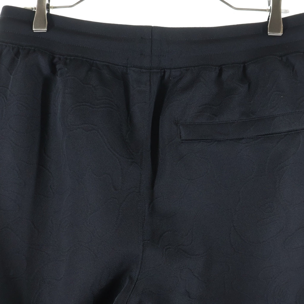 A BATHING APE(アベイシングエイプ) LINE CAMO JACQUARD METAL LOGO RELAXED FIT TRACK SWEAT PANTS ライン カモ メタルロゴ トラックパンツ ブラック 001PTL801317M