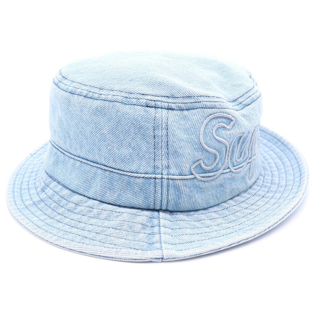 SUPREME(シュプリーム) 23SS Outline Crusher アウトラインクラッシャー ロゴエンブロイダリー デニムバケットハット 帽子 インディゴ
