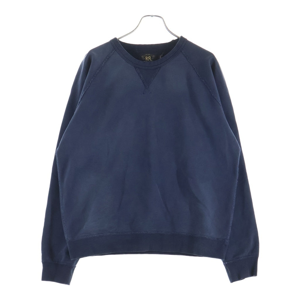 RRL(ダブルアールエル) 前V クルーネック スウェットトレーナー ネイビー 782950480001