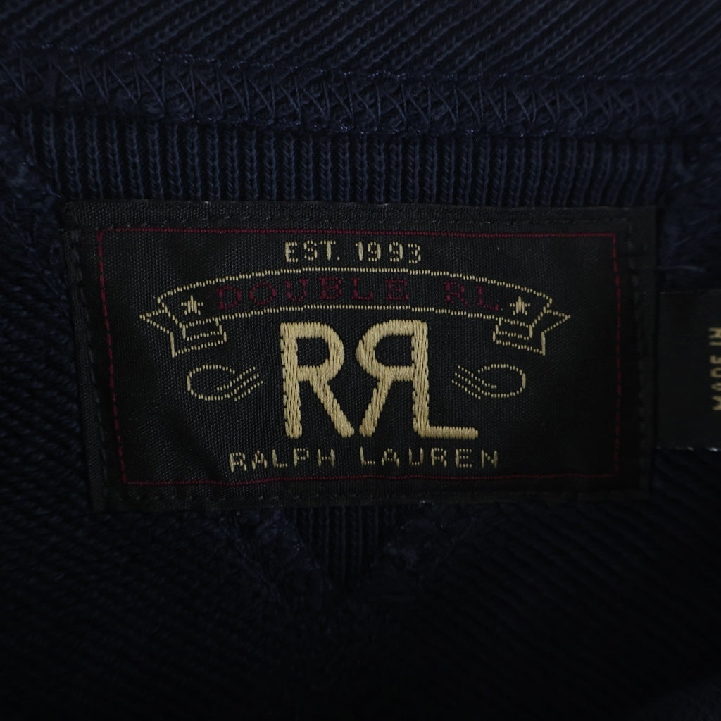 RRL(ダブルアールエル) 前V クルーネック スウェットトレーナー ネイビー 782950480001