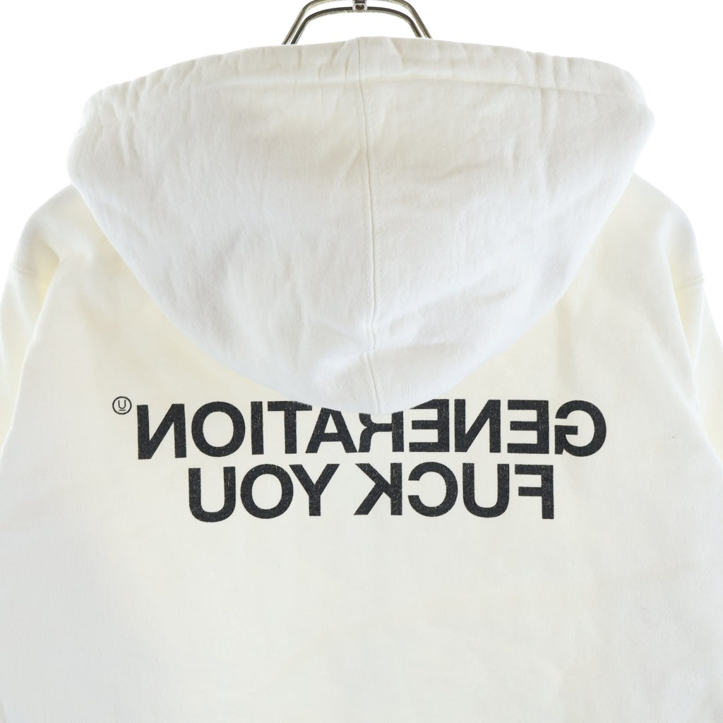 SUPREME(シュプリーム) 16AW ×UNDERCOVER generation Fuck You Zip Up Sweat アンダーカバー ジェネレーション ファックユー ジップアップスウェットパーカー フーディー ホワイト