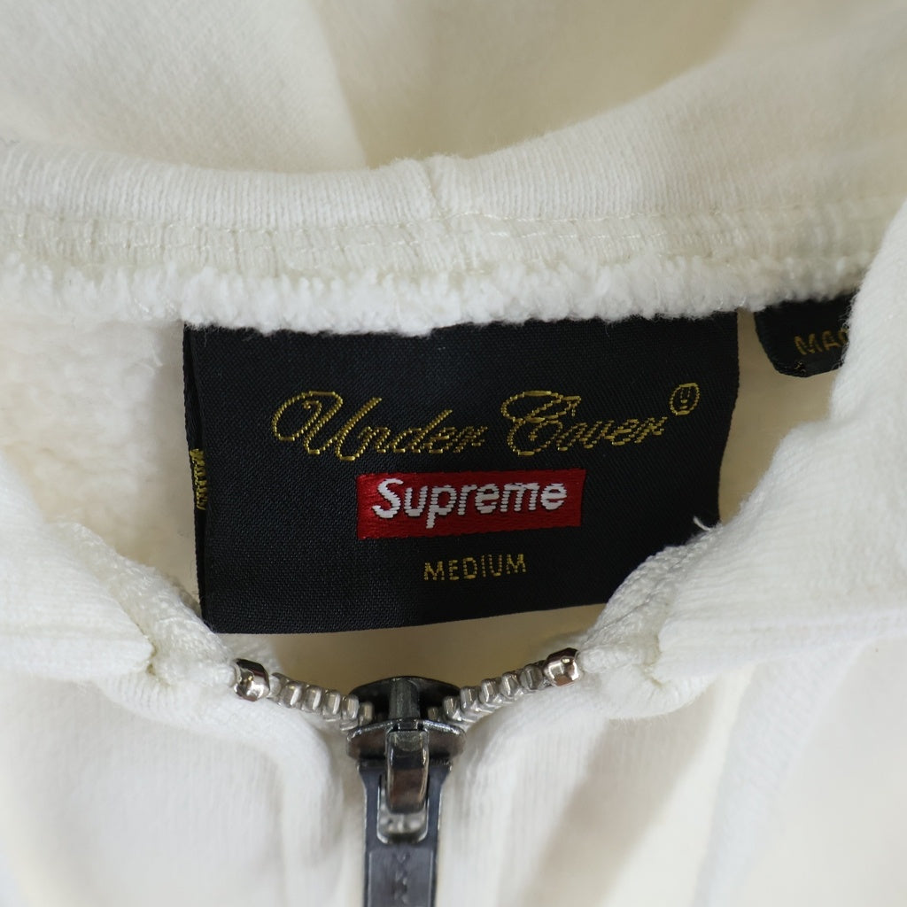 SUPREME(シュプリーム) 16AW ×UNDERCOVER generation Fuck You Zip Up Sweat アンダーカバー ジェネレーション ファックユー ジップアップスウェットパーカー フーディー ホワイト