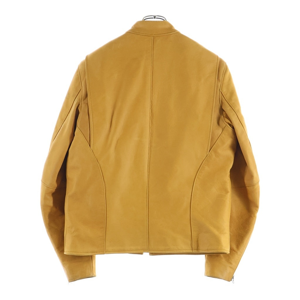 VANSON(バンソン) BACKDROP別注 9Bモデル ライナー付き レザー シングルライダースジャケット イエロー
