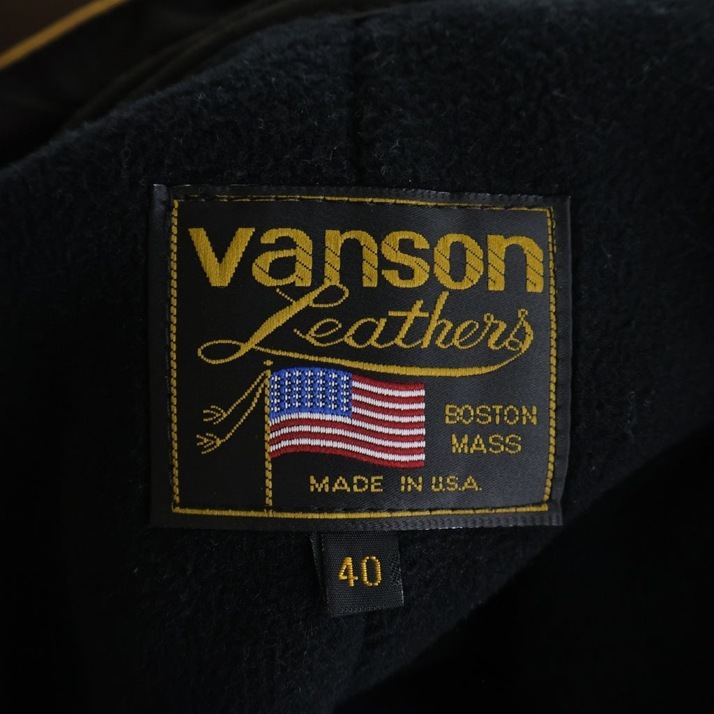 VANSON(バンソン) BACKDROP別注 9Bモデル ライナー付き レザー シングルライダースジャケット イエロー