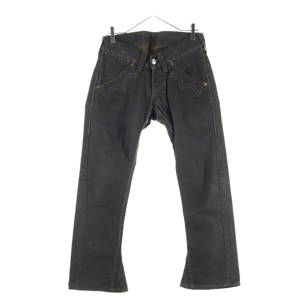 Levi's RED(リーバイス レッド) 00S VINTAGE ヴィンテージ ステッチデザイン ボタンフライ デニム メキシカンブーツカットパンツ ブラウン