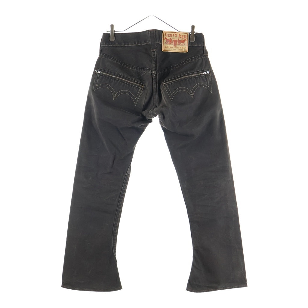 Levi's RED(リーバイス レッド) 00S VINTAGE ヴィンテージ ステッチデザイン ボタンフライ デニム メキシカンブーツカットパンツ ブラウン