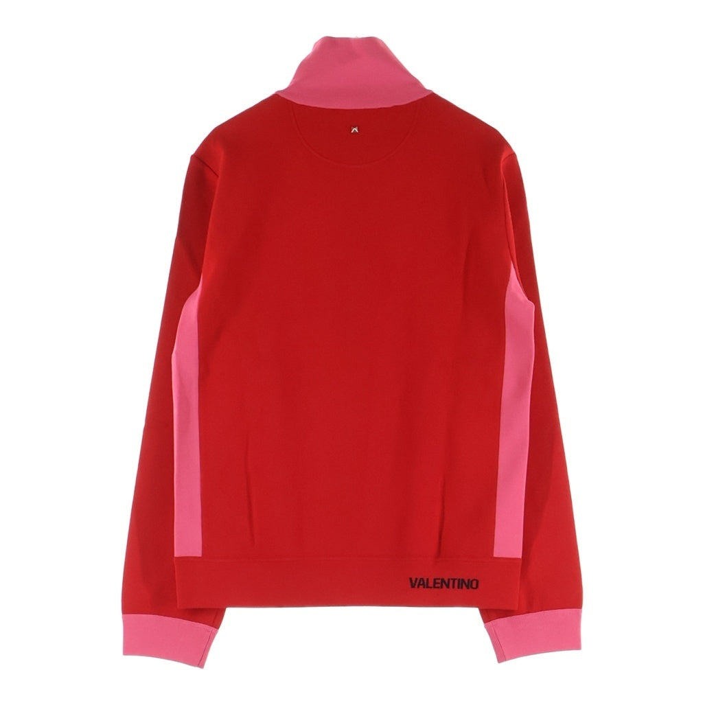 VALENTINO(ヴァレンティノ) ロゴデザイン バックスタッズ トラックジャケット レッド/ピンク QV0KE04B58V