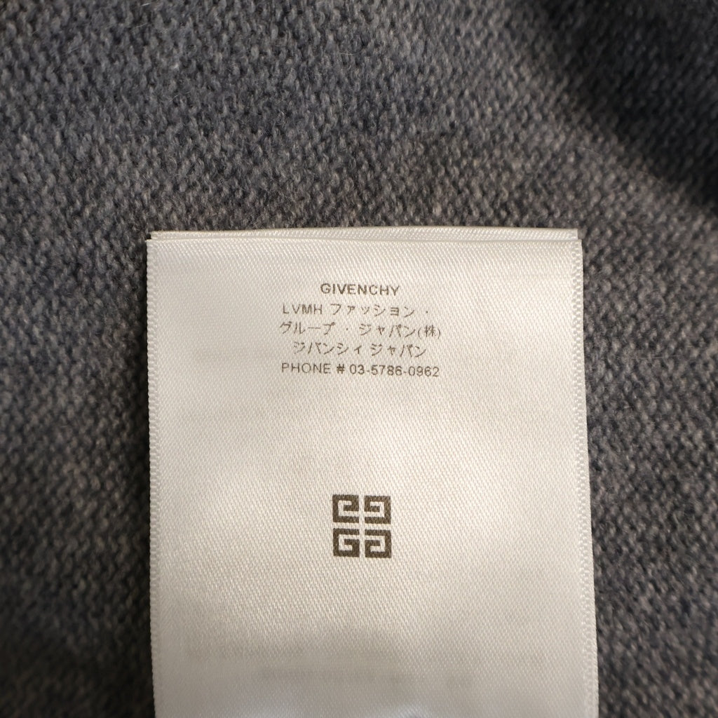 GIVENCHY(ジバンシィ) 4Gロゴ カシミヤ クルーネックニットセーター グレー BW908N4ZEQ