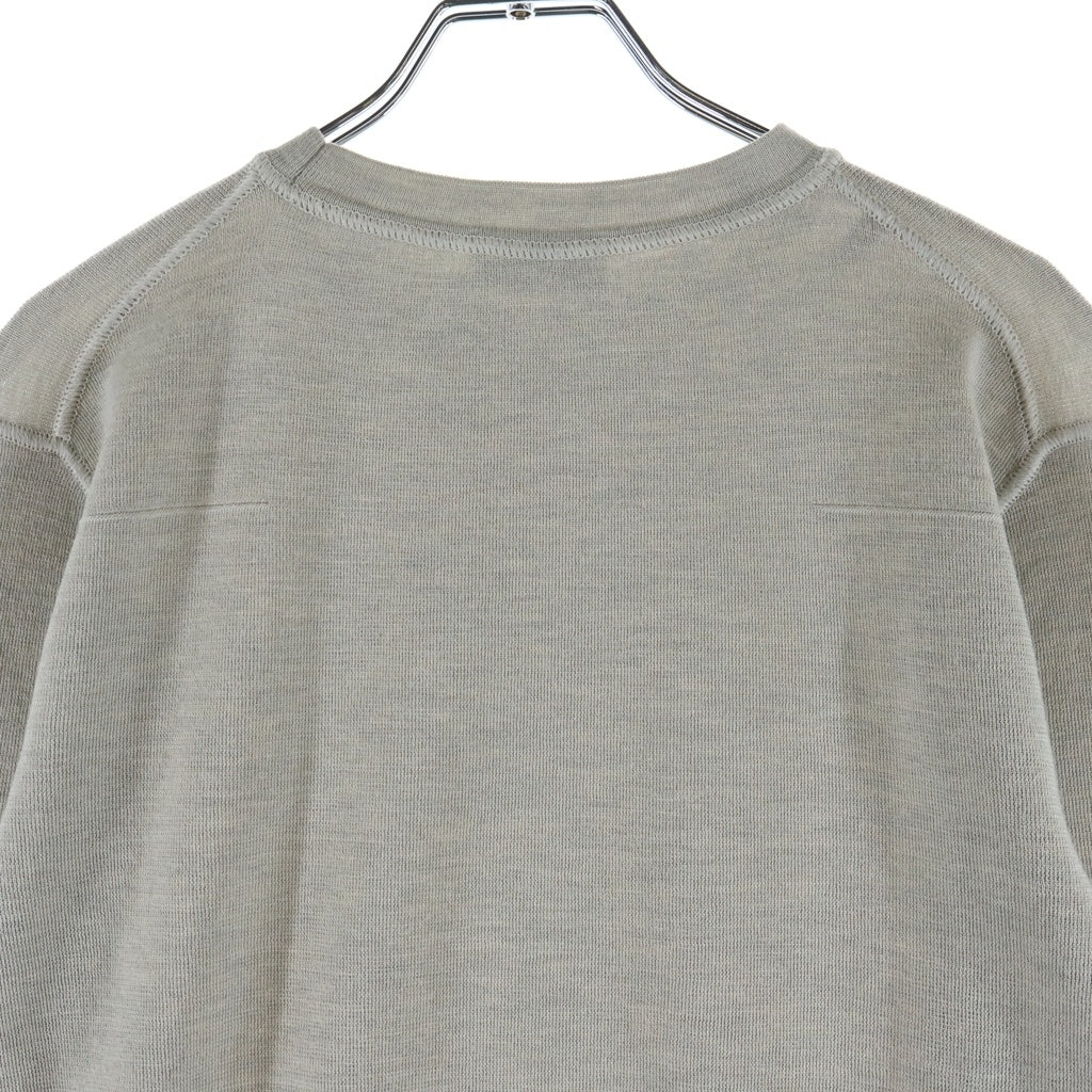 Christian Dior(クリスチャンディオール) CDロゴ バージンウール クルーネックニットセーター グレー 663M622ZT535