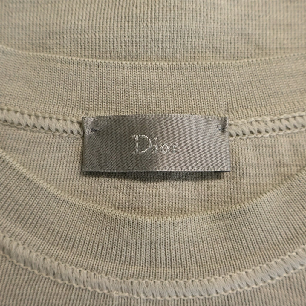 Christian Dior(クリスチャンディオール) CDロゴ バージンウール クルーネックニットセーター グレー 663M622ZT535