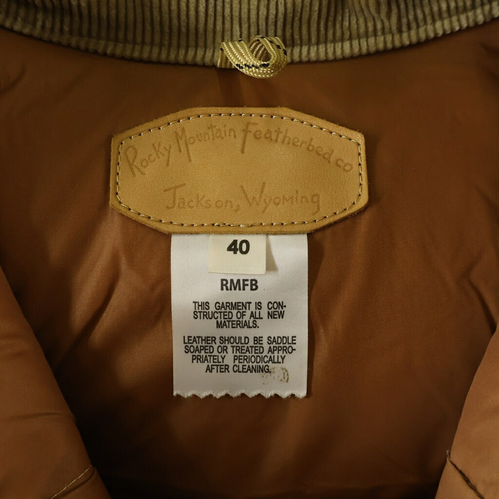 ROCKY MOUNTAIN(ロッキーマウンテン) MOONLOID別注 レザーダウンジャケット ブラウン 290-172-09
