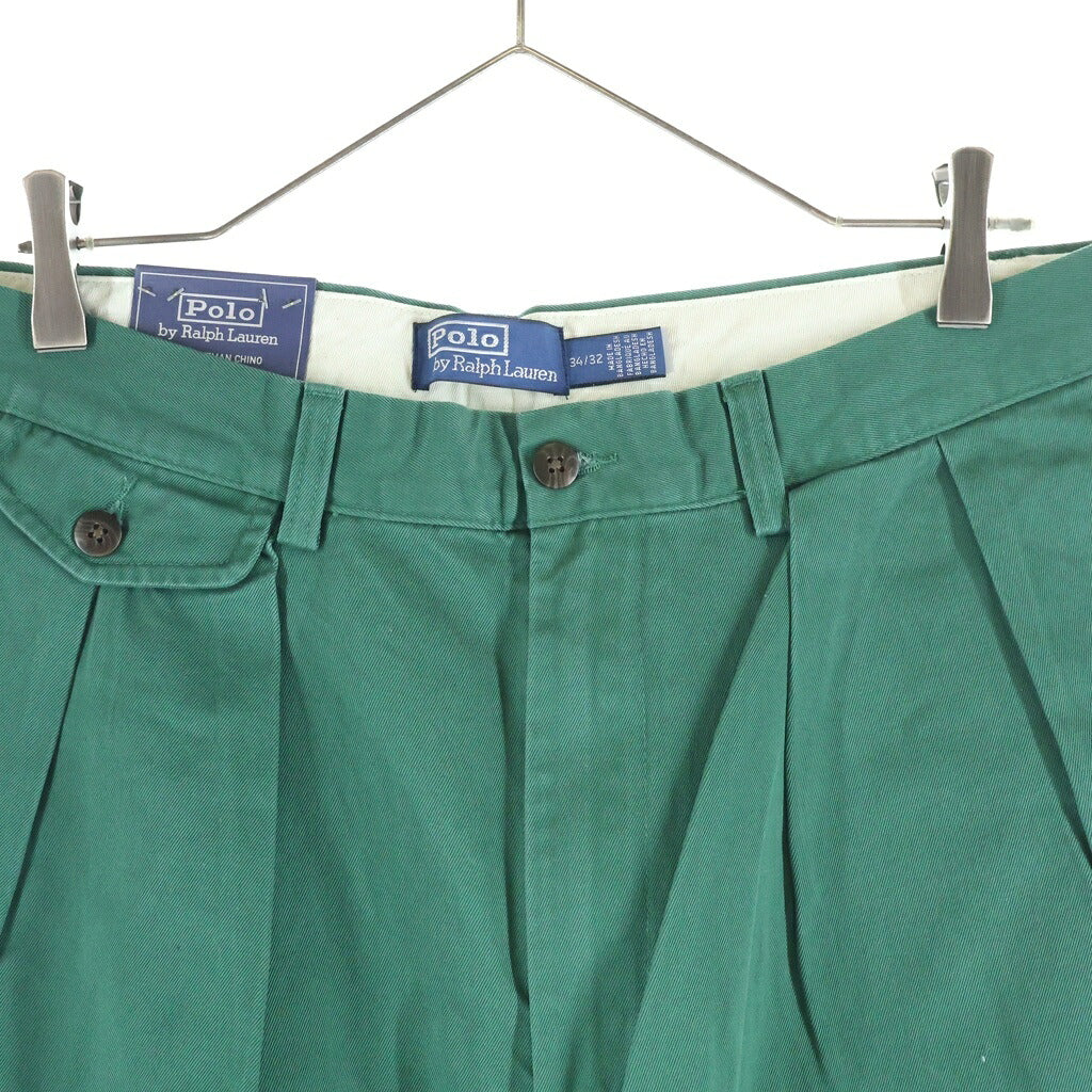 POLO RALPH LAUREN(ポロラルフローレン) MOL CLASSICS MNPOPNT クラシック エムエヌピーオーピーエヌティー リラックスフィットチノパンツ グリーン 710850209017